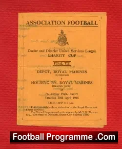 Royal Marines Depot v Royal Marines Holding BN 1946 Cup Final