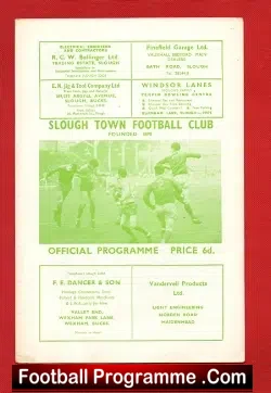 Slough Town v British Army of the Rhine 1968