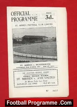St Mirren v Ayr United 1960