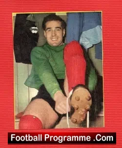 Stoke City Wilf Hall Signed Picture - Goalie 1950s - football memorabilia