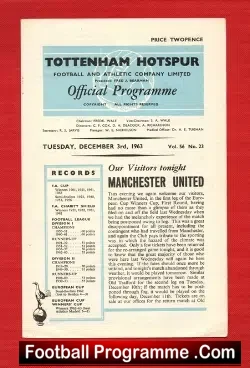 Tottenham Hotspur v Manchester United 1963 – Rearranged