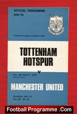 Tottenham Hotspur v Manchester United 1972 – Martin Buchan 1st