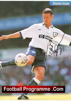 Tottenham Spurs Teddy Sheringham Autographed Picture