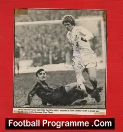 West Bromwich Albion Len Cantello + Glyn Pardoe Signed Picture - football memorabilia