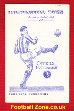 Huddersfield Town v Barnsley 1952 - 1950s Football Programme