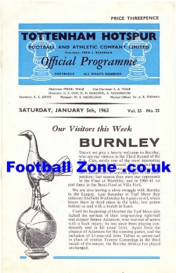 Tottenham Hotspur v Burnley 1963