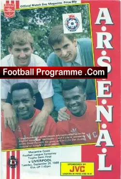 Arsenal v Liverpool 1988 – LC Semi Final