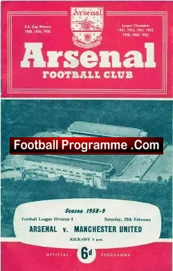 Arsenal v Manchester United 1959