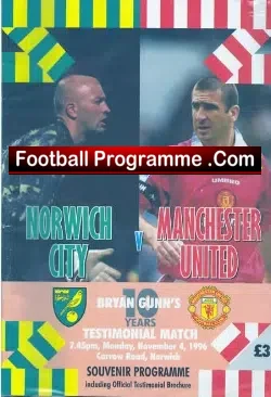 Bryan Gunn Testimonial Benefit Match Benefit Norwich City 1996