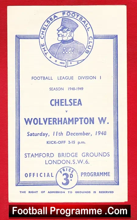 Chelsea v Wolves 1948 – 1940s Programme