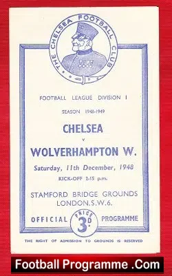 Chelsea v Wolves 1948 – 1940s Programme