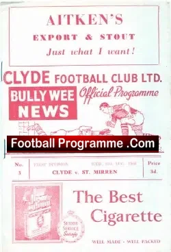Clyde v St Mirren 1960