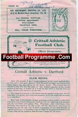 Crittall Athletic v Dartford 1952