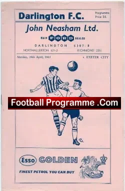 Darlington v Exeter City 1961