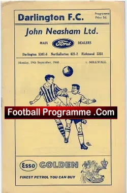 Darlington v Millwall 1960