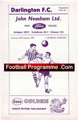 Darlington v Oldham Athletic 1961