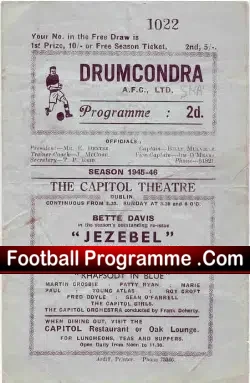Drumcondra v Shamrock Rovers 1946