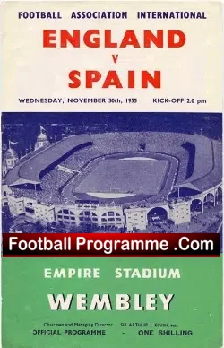 England v Spain 1955