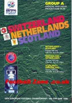Euro 96 – Scotland – Switzerland – Holland 1996