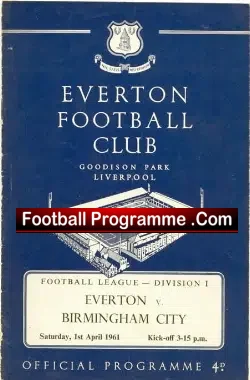 Everton v Birmingham City 1961