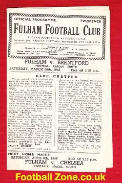 Fulham v Brentford 1946