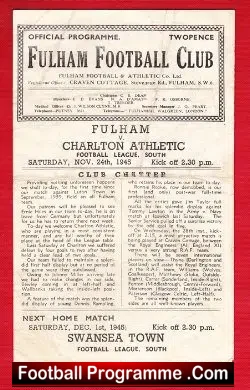 Fulham v Charlton Athletic 1945