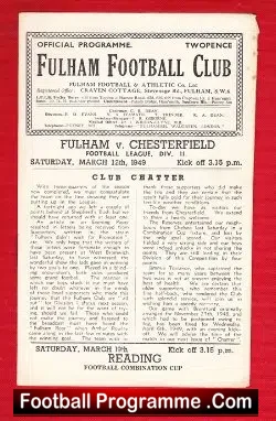 Fulham v Chesterfield 1948
