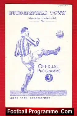 Huddersfield Town v Barnsley 1952 – 1950s Football Programme