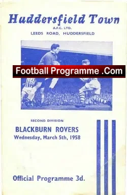Huddersfield Town v Blackburn Rovers 1958