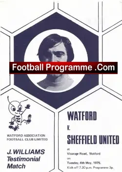 Johnny Williams Testimonial Benefit Watford 1975