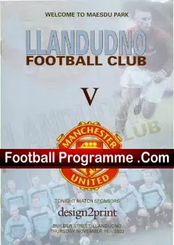 Llandudno v Manchester United 2002 – Maesdu Park – Wales