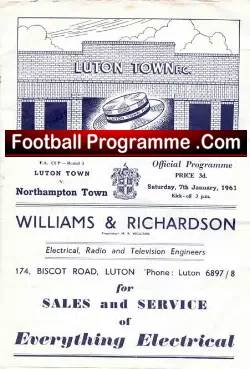 Luton Town v Northampton Town 1961 – FA Cup Match