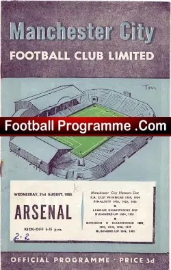 Manchester City v Arsenal 1955