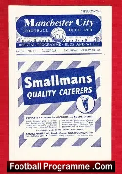 Manchester City v Leicester City 1951 – 1950s Football Programme