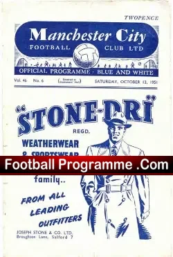Manchester City v Preston 1951