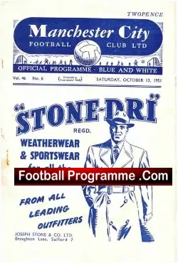 Manchester City v Preston 1951