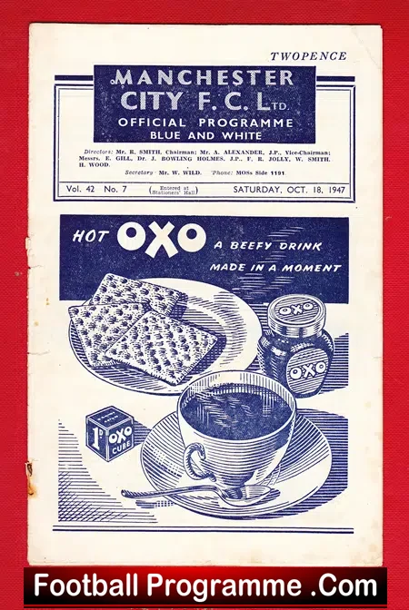Manchester City v Stoke City 1947 – to clear