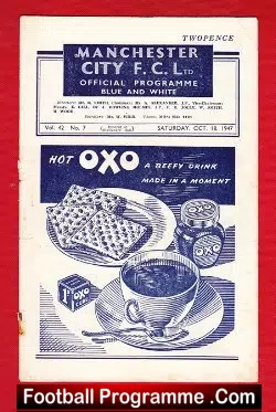 Manchester City v Stoke City 1947 – to clear
