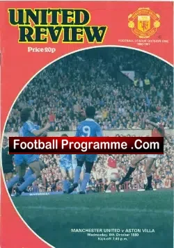 Manchester United v Aston Villa 1980