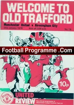 Manchester United v Birmingham City 1976