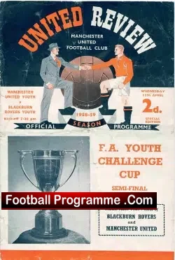 Manchester United v Blackburn Rovers 1959 – Youth Cup Semi Final