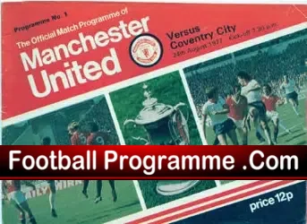 Manchester United v Coventry City 1977
