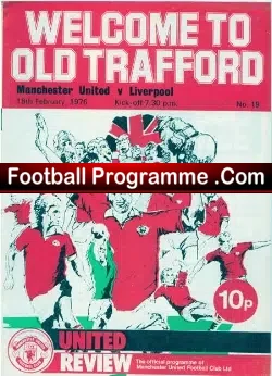 Manchester United v Liverpool 1976