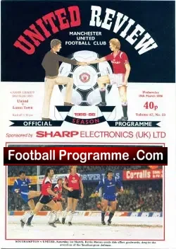 Manchester United v Luton Town 1986