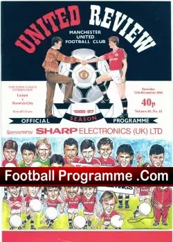 Manchester United v Norwich City 1986 – Ferguson 1st Season