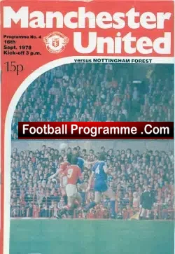 Manchester United v Nottingham Forest 1978