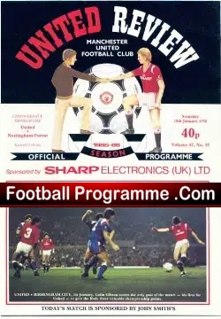 Manchester United v Nottingham Forest 1986