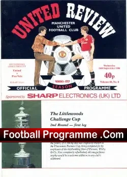Manchester United v Port Vale 1986 – Littlewoods League Cup