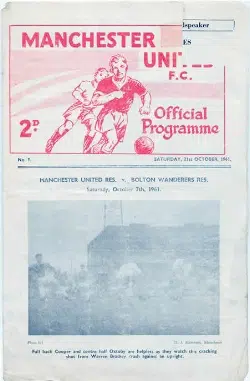 Manchester United v Preston 1961 – Reserves Match