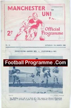 Manchester United v Preston 1962 – Reserves Game March